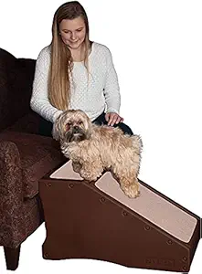 Pet Gear Stramp Stair and Ramp Combination for Dogs/Cats, Easy Step, Lightweight/Portable, Sturdy, Easy Assembly (No Tools Required) 2 Models, 3 Colors