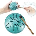 Tambour à langue en acier - 6 tons - Instrument à langue en acier - Mini pan Drum - Langues en acier de 7,3 cm - Avec maillets pour la méditation et le yoga