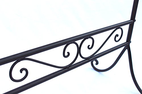 DanDiBo Handtuchhalter 092568 Handtuchständer 90 cm Landhaus Schwarz Standhandtuchhalter - 4