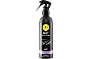 pjur CULT Ultra Shine - Latex-vård för intensiv glanseffekt utan efterpolering - även för gummi (250ml)