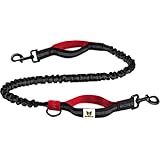 Bungeeteil für Joggingleine | Verlängerung für Hundeleine | Ersatzleine von Hundefreund (Rot-Schwarz)