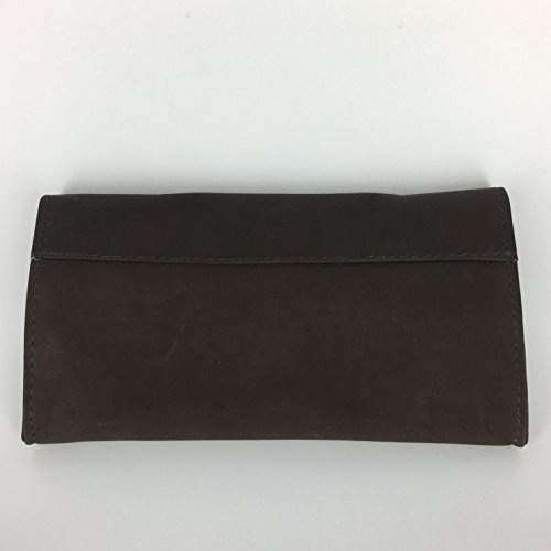 SmokinIdeas Tabakbeutel, aus Leder, mit Druckknopf-Verschluss und Fach für Papers, Dunkelbraun - 5