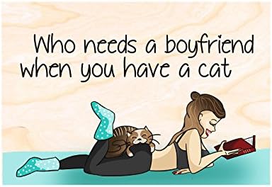 Funny little gift for cat lover. REFRIGERATOR MAGNETS FRIDGE MAGNETS. Who needs a boyfriend when you have a cat
