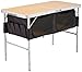 Produktbild 10T Portable Box Alu Campingtisch 120x60cm Klappkoffertisch mit 2 verschließbaren Ablage-Fächer und stabiler MDF Platte bis 40kg Gartentisch Beistelltisch Picknick Falttisch mit Tragegriff und Klappsicherung