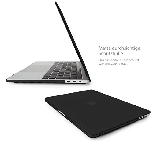 MyGadget MacBook Pro 13 Zoll *Matt* Case – Model mit / ohne Touchbar Ende 2016 (A1706 / A1708) Plastik Mac Hülle Schutzhülle Hartschale Cover (Schwarz) - 4