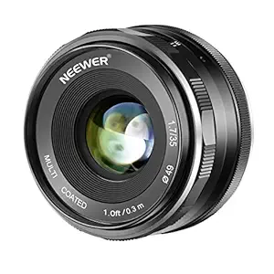 Neewer Large Aperture Manual Prime Fixed Lens APS-C, 35mm F/1.7 for Sony E-Mount Digital Mirrorless Cameras A5000, A5100, A6000, A6100, A6300 A6500 A9 NEX 3 NEX 3N NEX 5 NEX 5R NEX 6 7