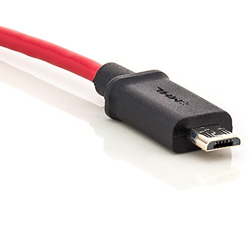 Saxonia. MHL zu HDMI Adapterkabel für Sony Xperia Smartphones, Tablets (MicroUSB 5 polig) Full HD Bild + Tonübertragung / Farbe: Rot - 3