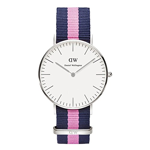 Daniel Wellington Damen-Armbanduhr Analog Quarz One Size, weiß, blau/rosa Daniel Wellington Damen-Armbanduhr Analog Quarz One Size, weiß, blau/rosa