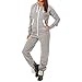 HB5 Finchgirl Damen Jumpsuit Jogging Anzug Trainingsanzug Overall Hellgrau M