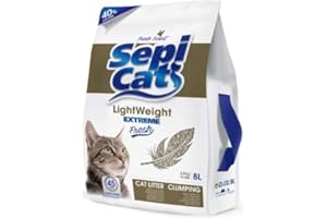 GNCPETS Arena aglomerante Lightweight Extreme Fresh: Ligera y aromática, Ideal para gatos con Almohadillas sensibles - Arena para Gatos 8 litros - Arena Absorbente