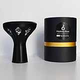 Hooksey Bowl Premium Shisha Kopf - hochwertige Verarbeitung aus Silikon und Glas (Schwarz) - 
