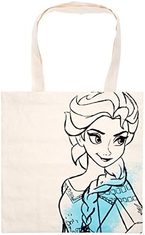 Disney Frozen Elsa 100% Cotton Canvas Tote Bag - Reusable Bag For Life