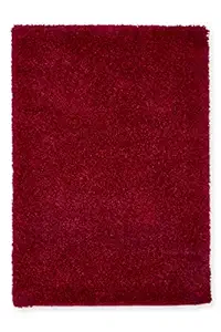 California Rugs KGNShaggy Carpet Plain Fur Rugs for Bedroom Living Room Microfiber 2 Inch Pile Height Modern Interior Mats (Color Maroon Size 5 X 7 Feet)