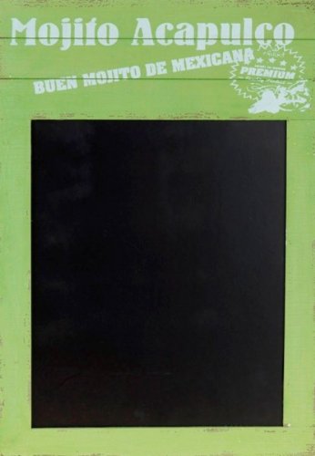 Nostalgische Holz-Kreide-Tafel – Schultafel – Kreidetafel – Memoboard – Notiztafel – Wandtafel – Küchentafel – Antik Look – Memotafel, Farbe:Grün - 4