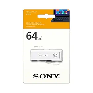 Sony USM64GR 64GB Classic Pen Drive (White)