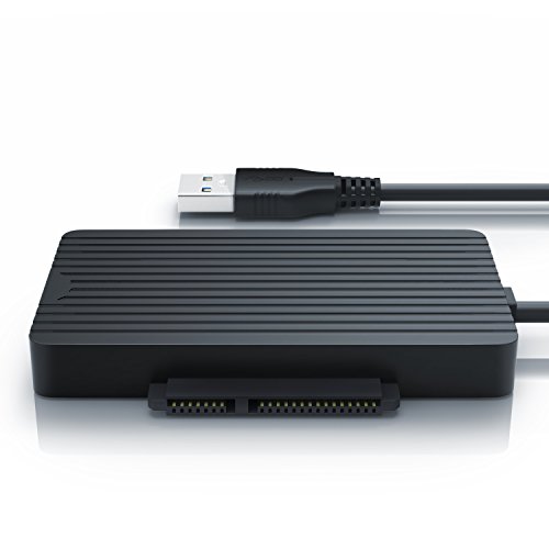 CSL – USB 3.0 zu SATA Adapter + Hub USB 3.0 + Cardreader | Multifunktionsadapter / Konverter UASP für 2.5 / 3.5 Zoll SATA HDD / SSD Laufwerke | SATA 3.0 / 6GB/s | integrierter TF / microSD / SD-Cardreader - 3