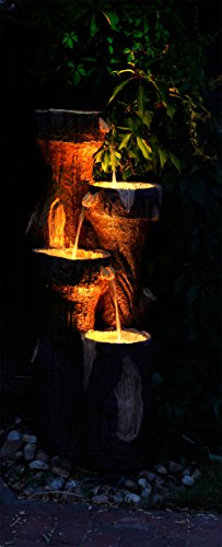 Gartenbrunnen „Baumstamm“ 120 cm mit LED Beleuchtung Springbrunnen Brunnen NEU - 8