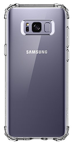Spigen Crystal Shell - Carcasa para Samsung Galaxy S8  2017  con panel trasero transparente y esquinas reforzadas en TPU  poliuretano termopl  stico 