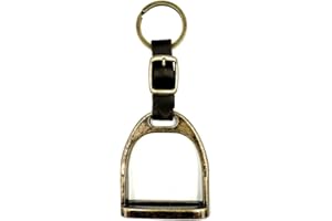 JA Horse Llavero de piel, cobre, herradura, caballo, jinete, letra A-Z, fabricado en Europa