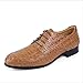 Produktbild Chaussures De Ville Pour Hommes En Cuir Décontractées, Pointues, Chaussures De Grande Taille À Motif De Crocodile, Chaussures Pour Hommes 36-50,Lightbrown,50