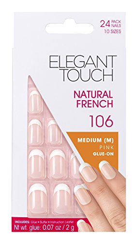 Elegant Touch Natural French Nails Number 106, Medium/Pink/Oval