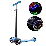SCOOTER PARA NIÑOS AJUSTABLE DE ALTURA DE MANILLAR: El scooter para niños puede ajustar la altura de 4 niveles de 26.7 a 34 pulgadas de altura a la plataforma. Es perfecto para 3-12 años, 34 pulgadas a 63 pulgadas de alto. Scooter para niños de 4 niveles de altura ajustable puede acompañarse de crecimiento infantil