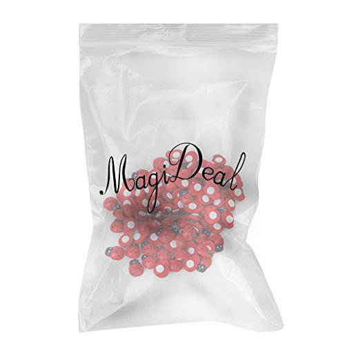 Ca. 100 Stück Kleine Holz Käfer Sponge Aufkleber Marienkäfer Aufkleber - 2