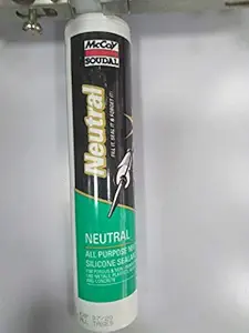 KT Hardware Solutions McCoy Soudal Neutral Plus Non-Acetic All Purpose Silicone Sealant Heavy-duty Adhesives and Silicon Sealant Gun for Application Combo