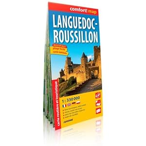 Languedoc-Rosellón, mapa de carreteras. Escala 1:330.000. ExpressMap. (Comfort ! Map)
