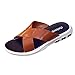 Produktbild Erwachsene Badelatschen Herren Badeschuhe Outdoor Schuhe Pantoletten Sommer Freizeitschuhe Hausschuhe Beach Zehentrenner Strandschuhe Erwachsene Hausschuhe Dusch Badelatschen LMMVP (42, Braun)