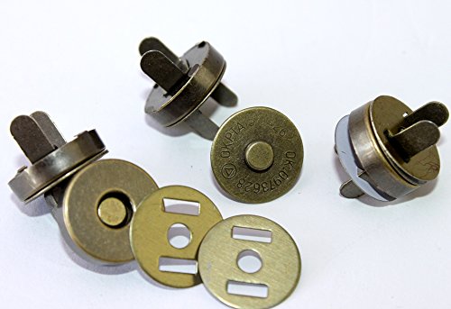 Magnetknöpfe-Magnetverschluss 10 Stück, Ø18mm in Altmessing