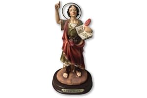 DRW Figura San Pancracio Resina Pintado a Mano 15 cm
