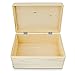 VENKON - All-Purpose Wooden Box with Lid for Storage - Pinewood natural untreated - 40 x 30 x 24 cm