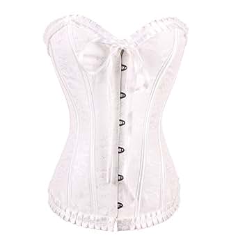 Corset Femme Ventre Plat Gothique Punk Bustier Sans Bretelle - Top Médiéval Renaissance Halloween