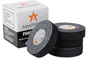 AMATHINGS 3-4 rolls climbing tape in the metal box 1,5cm wide in black ideal finger tape and sports tape for climbing bouldering weight training volleyball martial arts