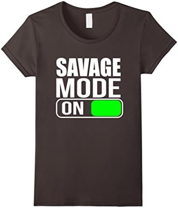 Women's Savage Mode 'ON' T shirt - Savage T shirt  Small Asphalt