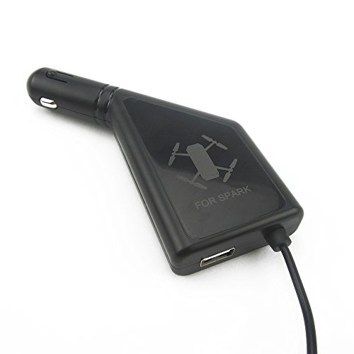 ZEEY-3-In-1-Car-Charger-for-DJI-SPARK-Drone-Battery-Remote-Controller-Car-Adapter-with-Two-Battery-Charging-Ports-One-USB-Charging-Port