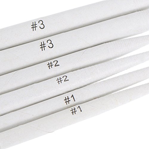 Outus 12 Stücke Sortierte Größe Papierwischer Blending Stümpfe und Tortillionen zum Zeichnen und Skizzieren mit 2 Stück Weißer Radiergummi - 6