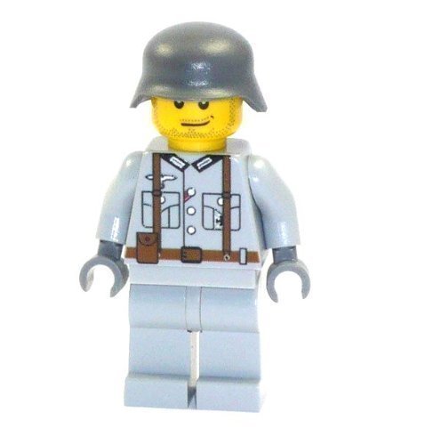 Imagen 1 de Custom Soldado gris Wehrmacht Ejército 2ª Guerra mundial WW2 Figura de alta calidad De LEGO