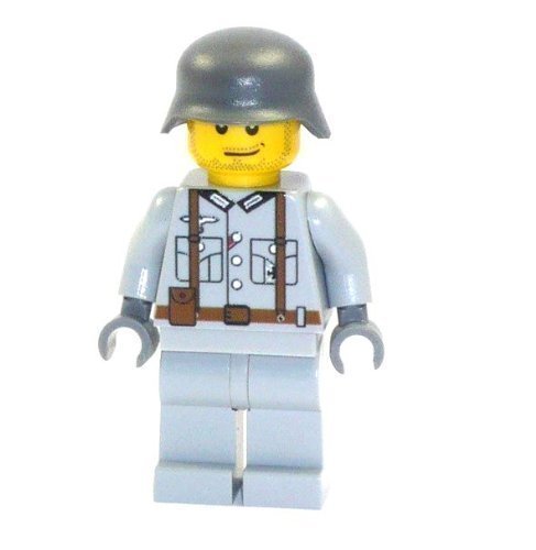 Custom Soldat grau Wehrmacht WW2 Figur hochwertig bedruckt aus LEGO® Teilen - Wehrmacht Soldat Lego