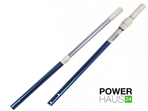 POWERHAUS24® - Alu-Teleskopstange - 2 teilig - verstellbar von ca. 75cm bis 120cm - Ø 3,0cm