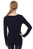 Arshiner Schwangerschaft Umstandsbluse mit knopfleiste Cowl Neck Langarm Tunika Shirt - 4