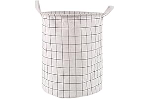 THEFORMAT Cesto Ropa Sucia plegable 43L, Cubo de la Ropa Sucia 35 x 35 x 44 cm, con Asas Para Mayor Comodidad, Perfecto Para Ropa y Juguetes, Cesta Ropa Sucia (Blanco)