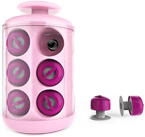 Guisee Instant Hot Roller with 12PCS 2-Inch Super Jumbo Heat Hairsetter, Secret Curl and Anti-scald Patented Design - Pink