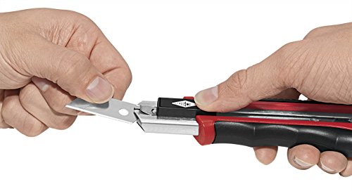 Wedo 784018 Profi Cutter Auto-Load (18 mm, Klingenführung, aus Metall, integriertes Magazin, inkl. 6 Klingen und Abbrechhilfe, TÜV/GS-geprüft) rot / schwarz - 3