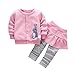 Produktbild Babykleidung, Honestyi 2 Stücke Infant Kleinkind Baby Mädchen Cartoon Kaninchen Druck Tops Mantel + Hosen Outfits Kleidung Set (Rosa, 6M/70CM)