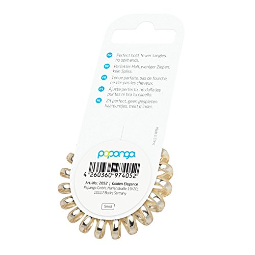 Original Papanga® Spiralhaargummis, Elegance Edition, Größe: Small, Farbe: Golden Elegance - 2