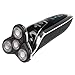 ZJchao Rotary 4D Rechargeable Washable Men's Cordless Safety Shaver Electric Razor with Charging Stand,Black