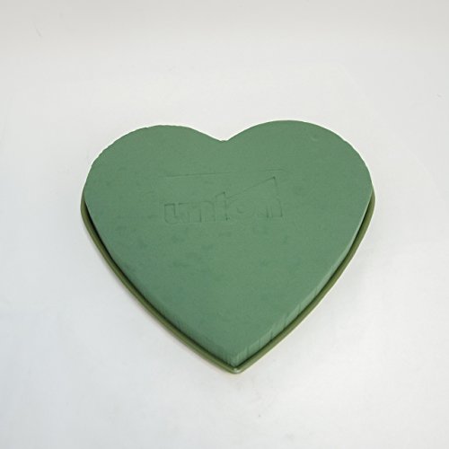 Herz Steckmasse Steckschwamm Steckmoos Blumensteckmasse Herz,verschiedene Größen (Herz geschlossen 46x45cm) - 2