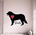 Price comparison product image 3D Wall Stickers Waofe Bernese Mountain Custom Dog's Name Wall Stickers Personalize Pet Dog Wall Decals Pet Silhouette Home Decor Art Mural 42 * 61Cm